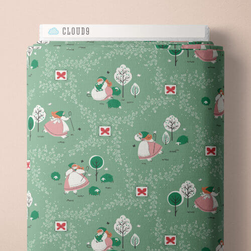 Little Bo - Bo Peep - Mint 44" / 45" Fabric Per Yard