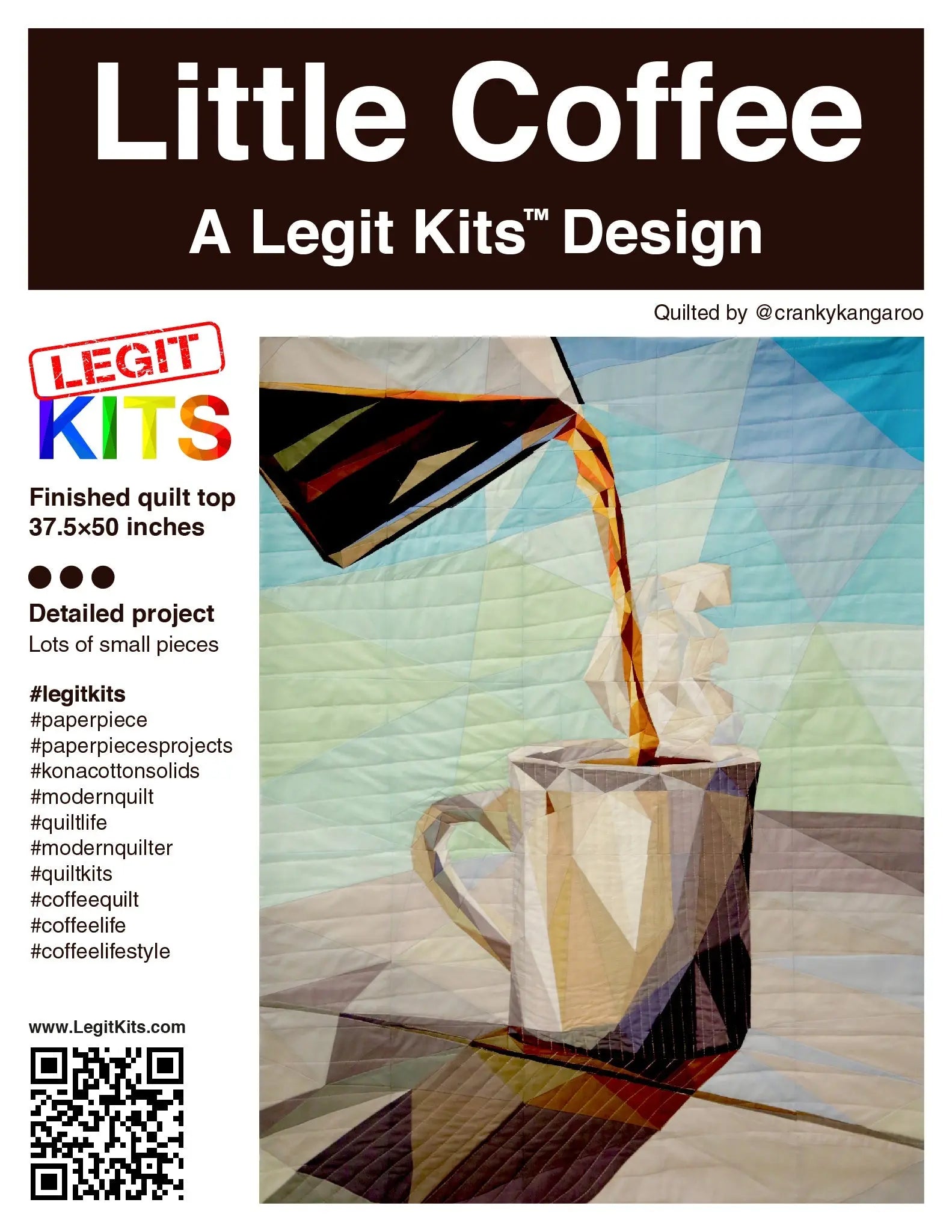 Little Coffee Quilt Kit - Linda's Electric Quilters