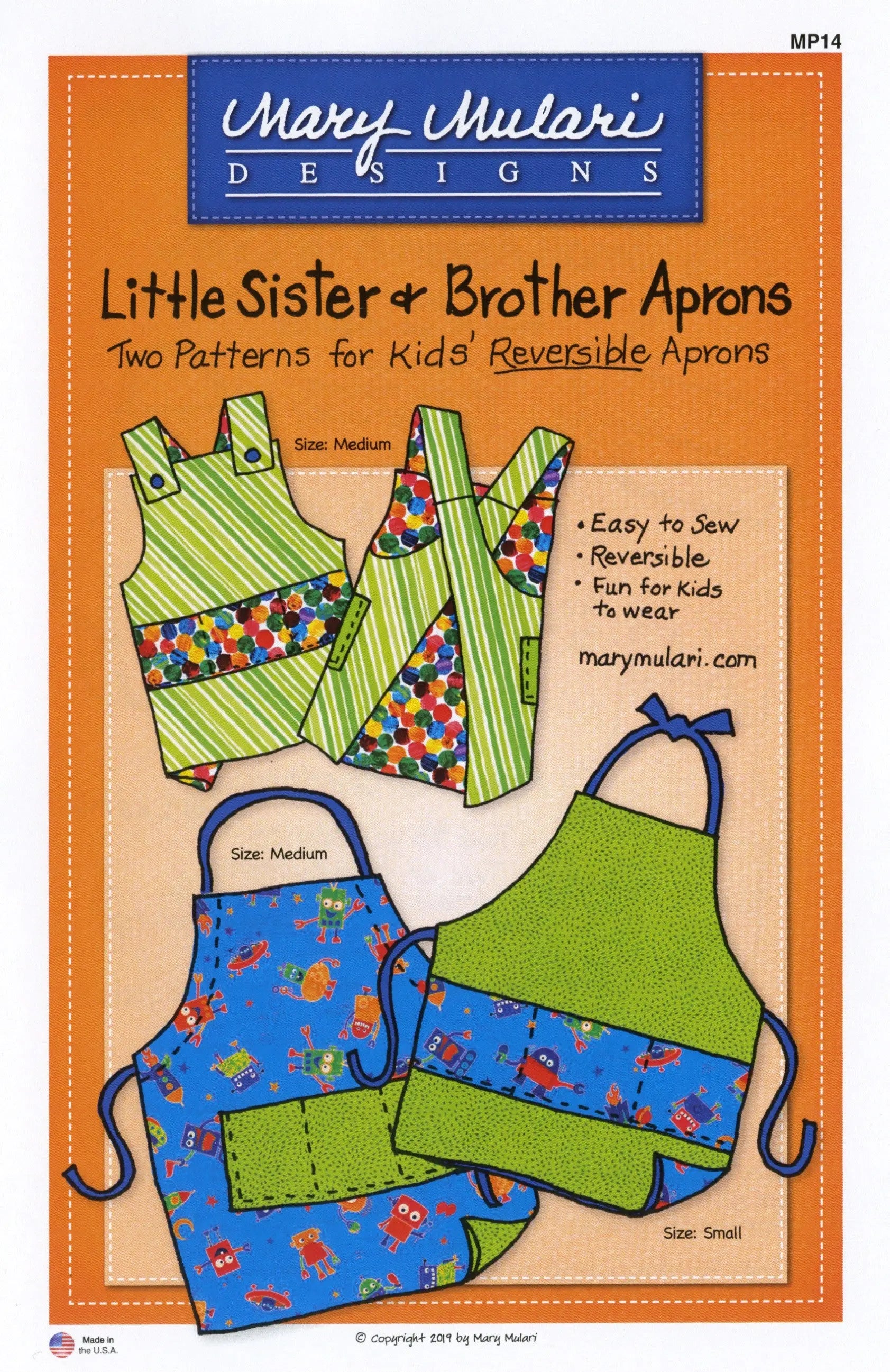 Little Sister and Brother Apron - Linda's Electric Quilters
