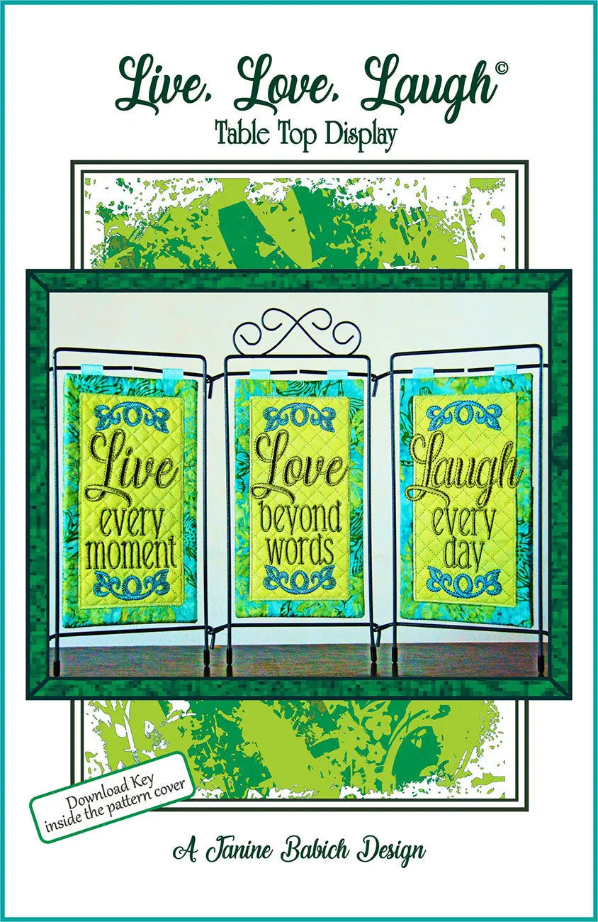 Live Love Laugh Table Top Display - Linda's Electric Quilters