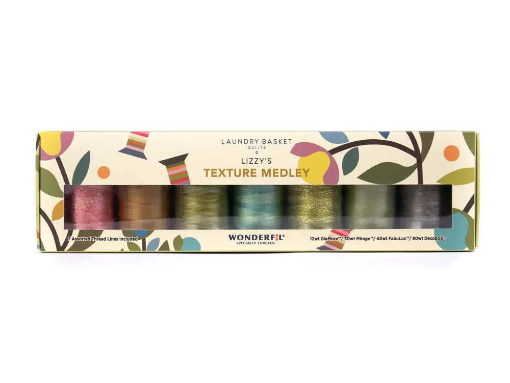 Lizzy’s Texture Medley by Edyta Sitar - Mixed Thread Pack WonderFil USA