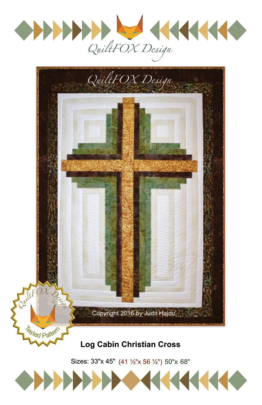 Log Cabin Christian Cross - Linda's Electric Quilters