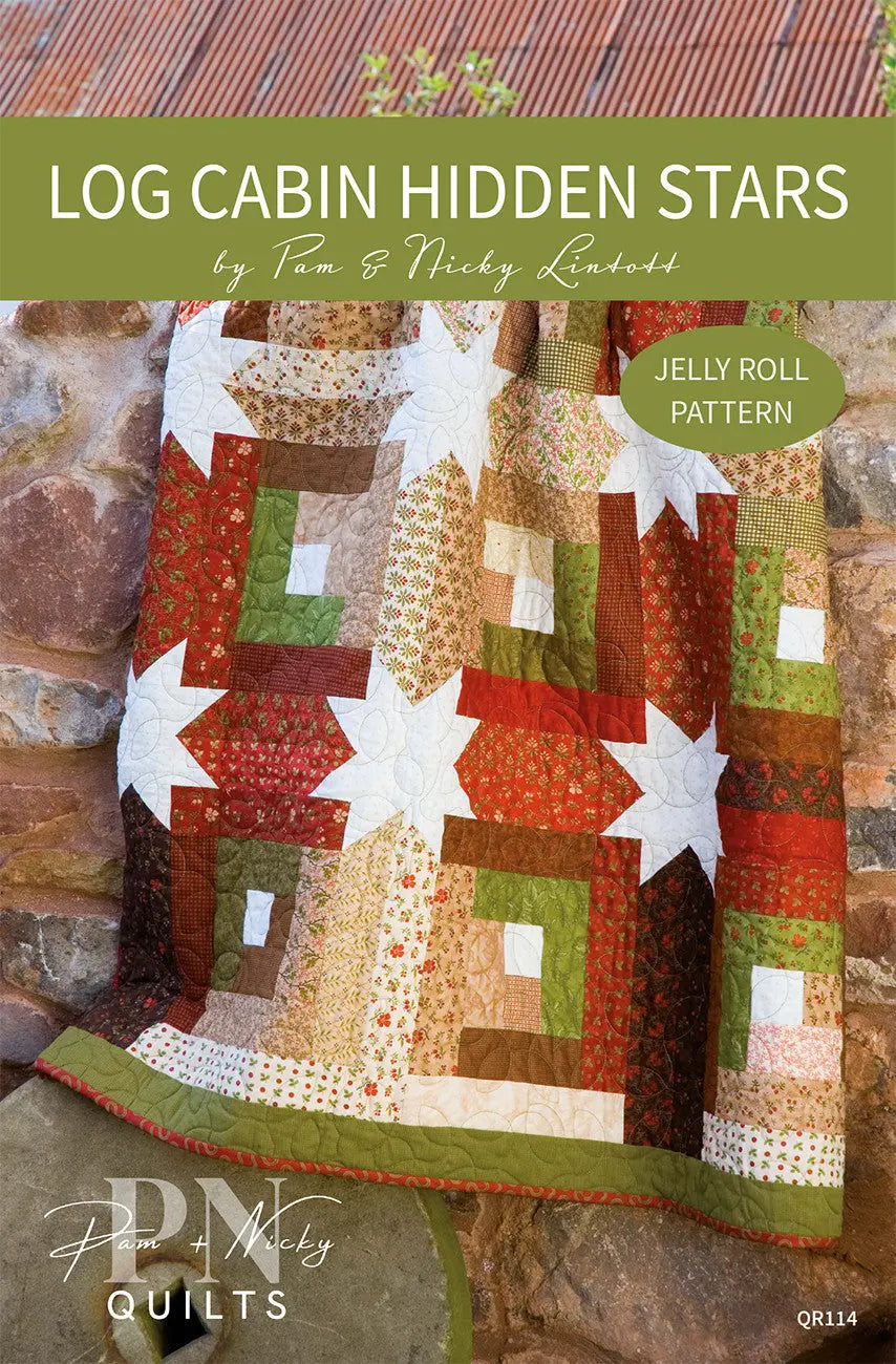 Log Cabin Hidden Stars - Just One Jelly Roll - Linda's Electric Quilters