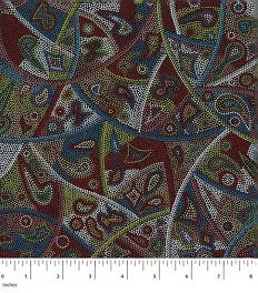 Looking Red quilting fabric by M and S Textiles Australia