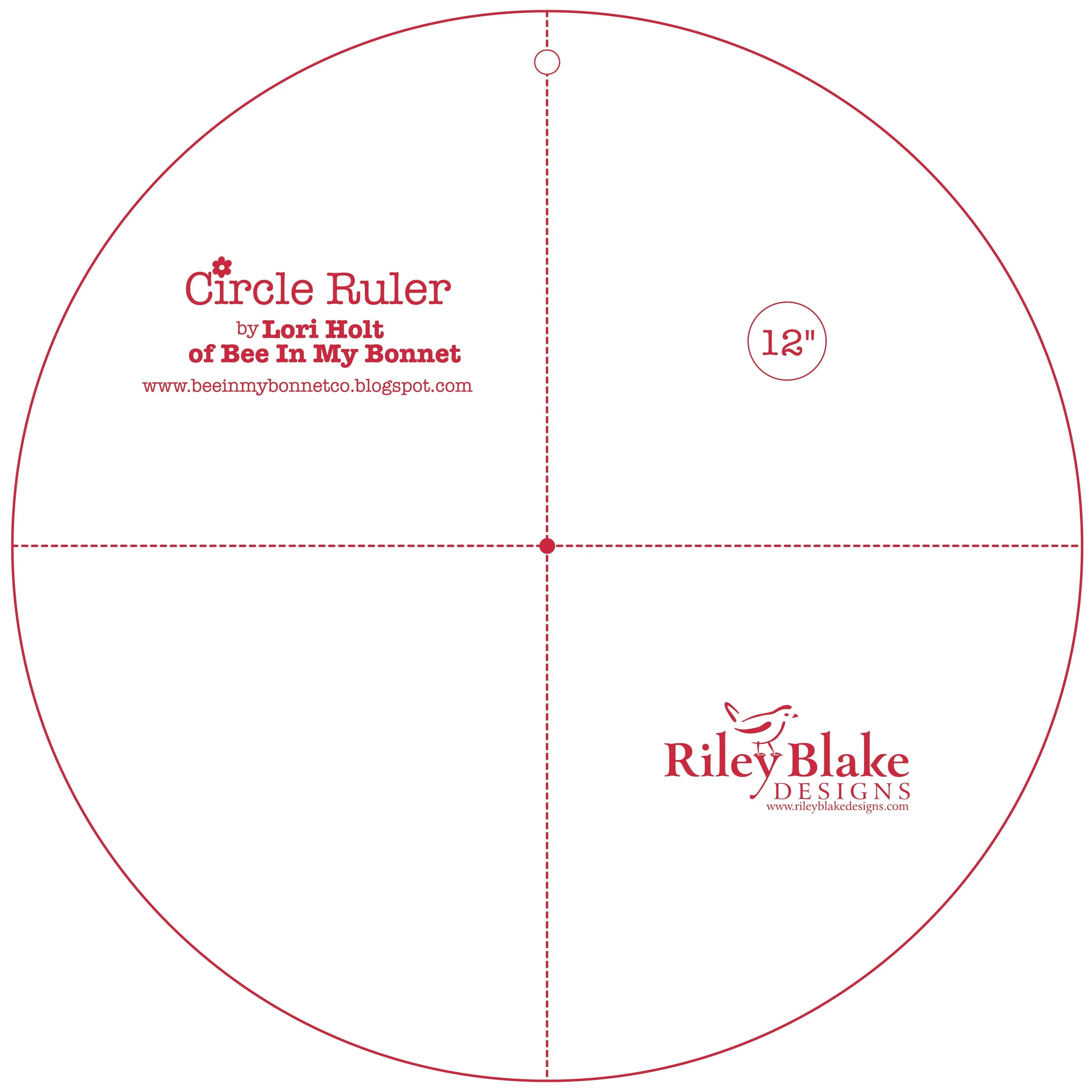 Lori Holt Circle Ruler 12in - Linda's Electric Quilters