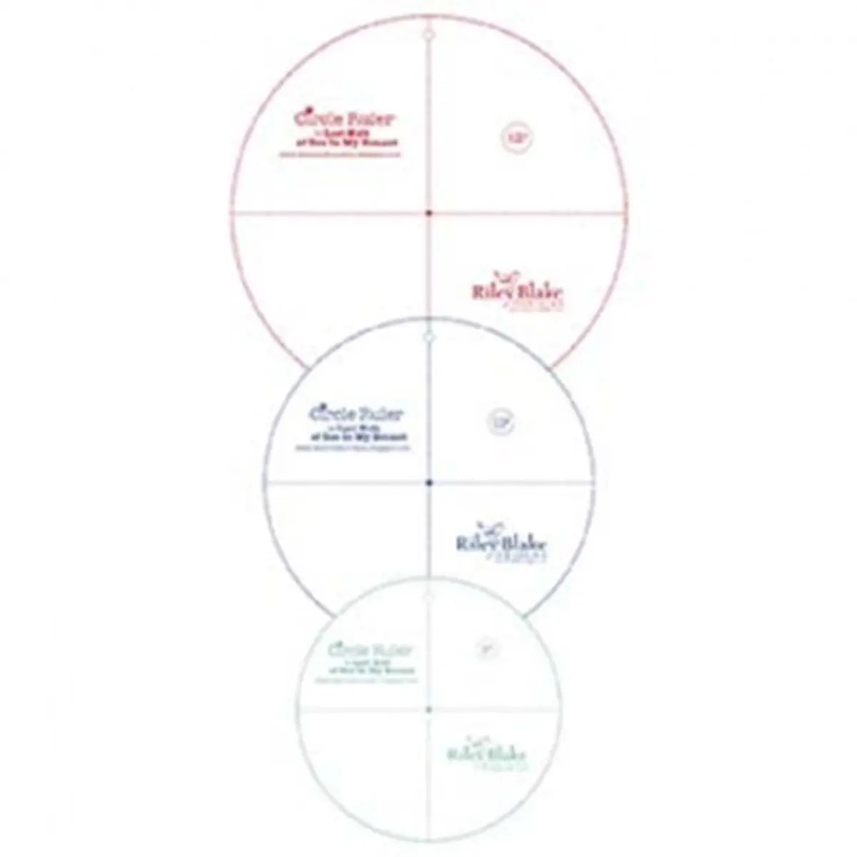 Lori Holt Circle Ruler Set 8in , 10in And 12in Sizes - Linda's Electric Quilters