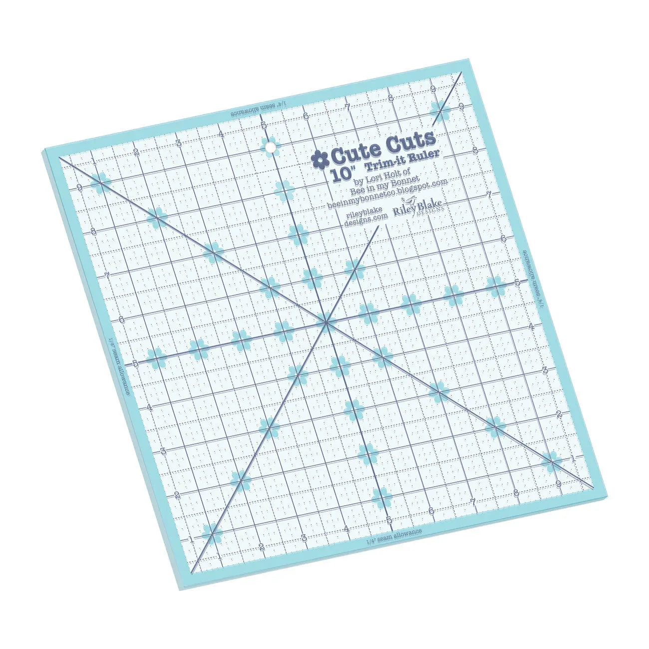 Lori Holt Cute Cuts Trim-it Ruler 10in x 10in - Linda's Electric Quilters