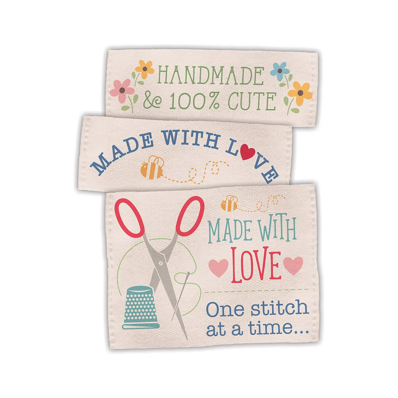 Lori Holt Made With Love Woven Labels - Linda's Electric Quilters