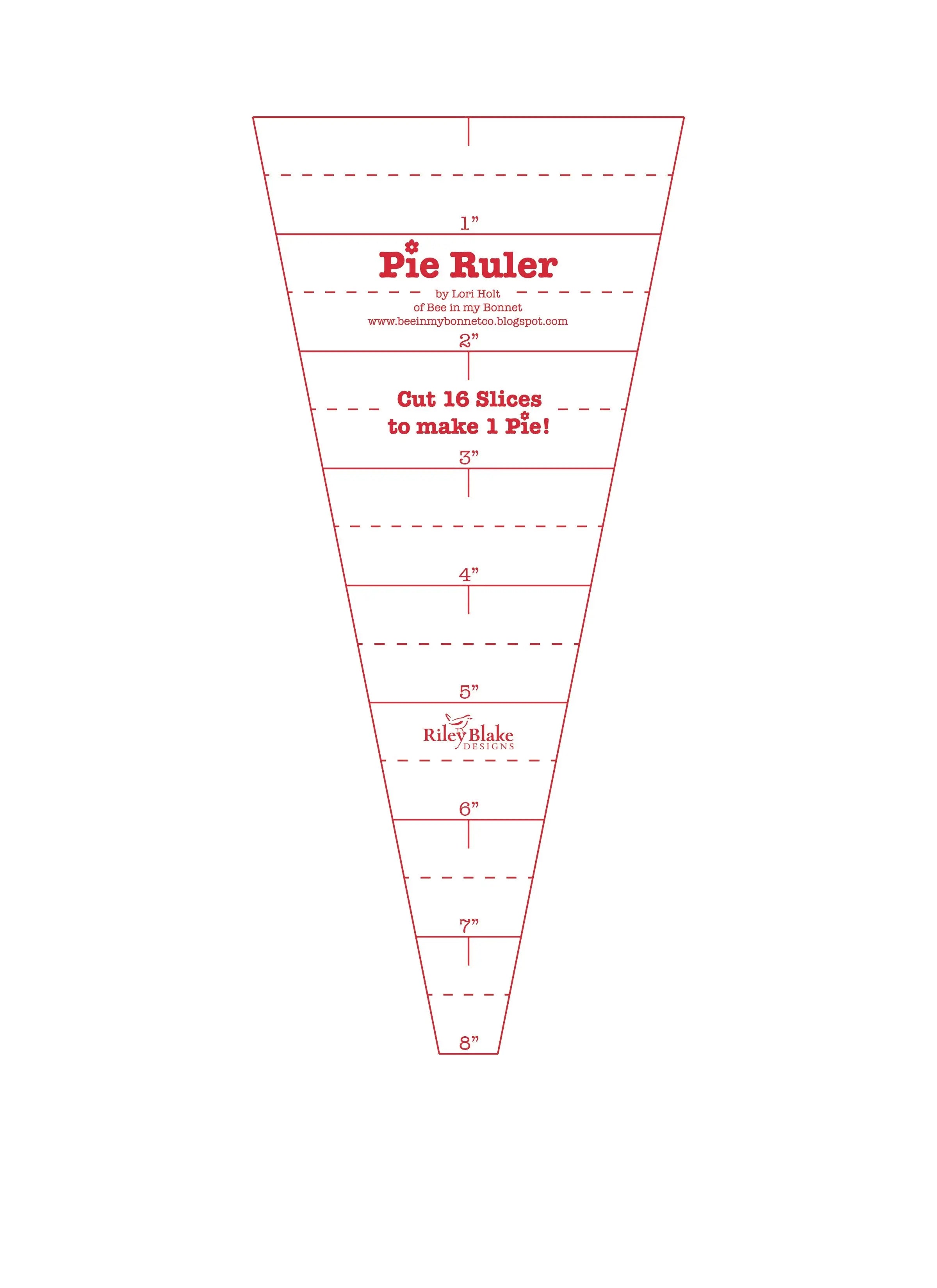 Lori Holt Pie Ruler 22-1/2 Degree