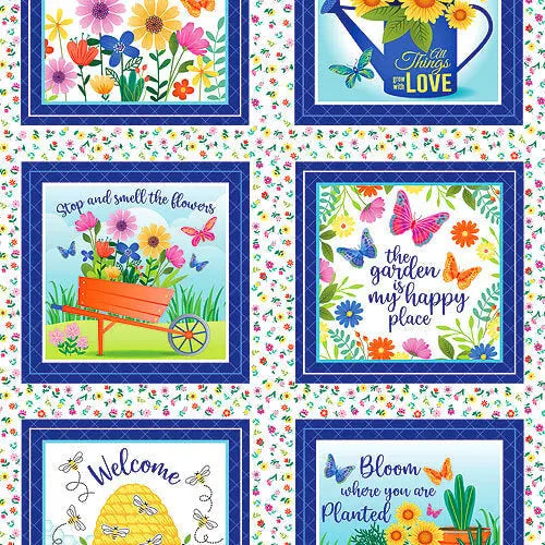 Love Grows Here - Panel (29" x 43") The Fabric Company