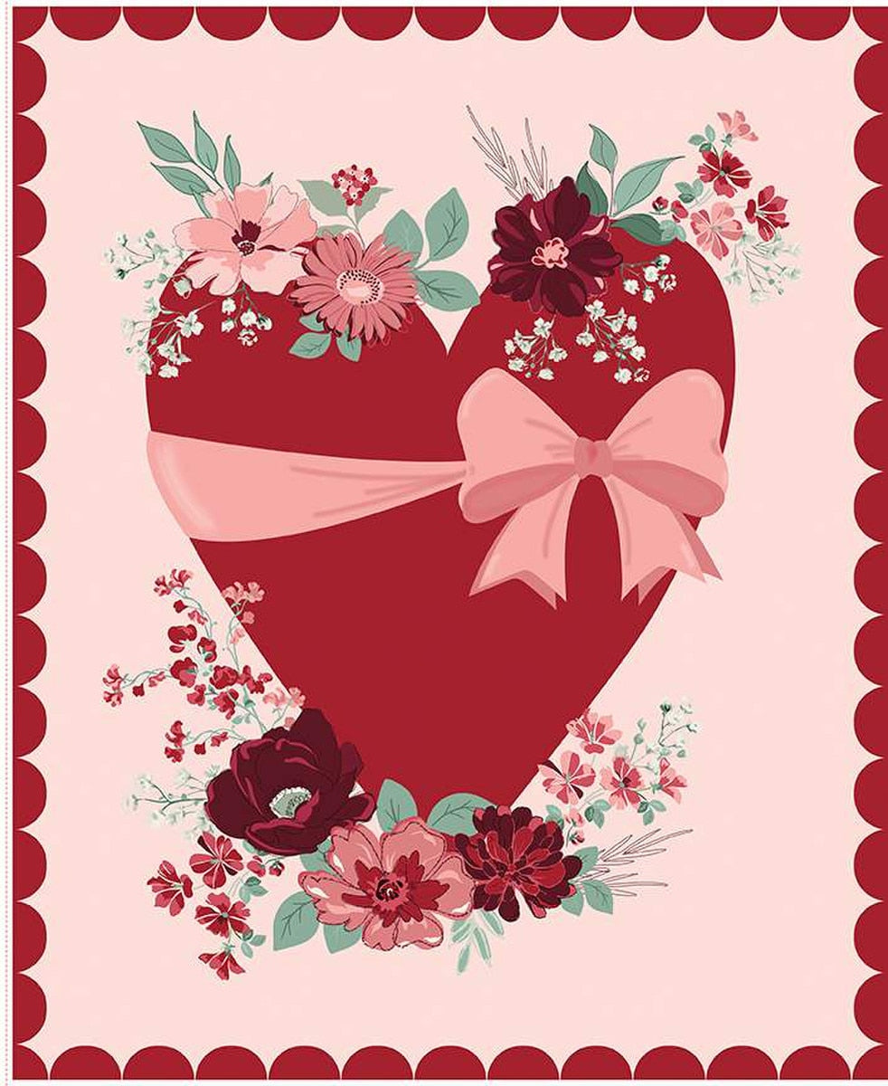 Love You Always Heart 35 1/2" x 43" Panel