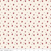 Love You Always Hearts Cream Cotton 43"/44" Fabric Per Yard