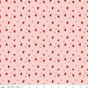 Love You Always Hearts Pink Cotton 43"/44" Fabric Per Yard