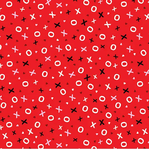 Love You Fur-Ever - Hugs & Kisses - Red 44" / 45" Fabric Per Yard The Fabric Company