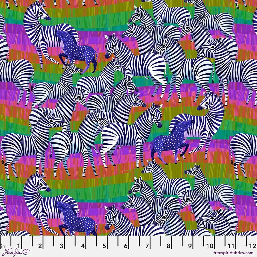 Love in the Grasslands Multi Cotton 44"/45" Fabric Per Yard Free Spirit Fabrics