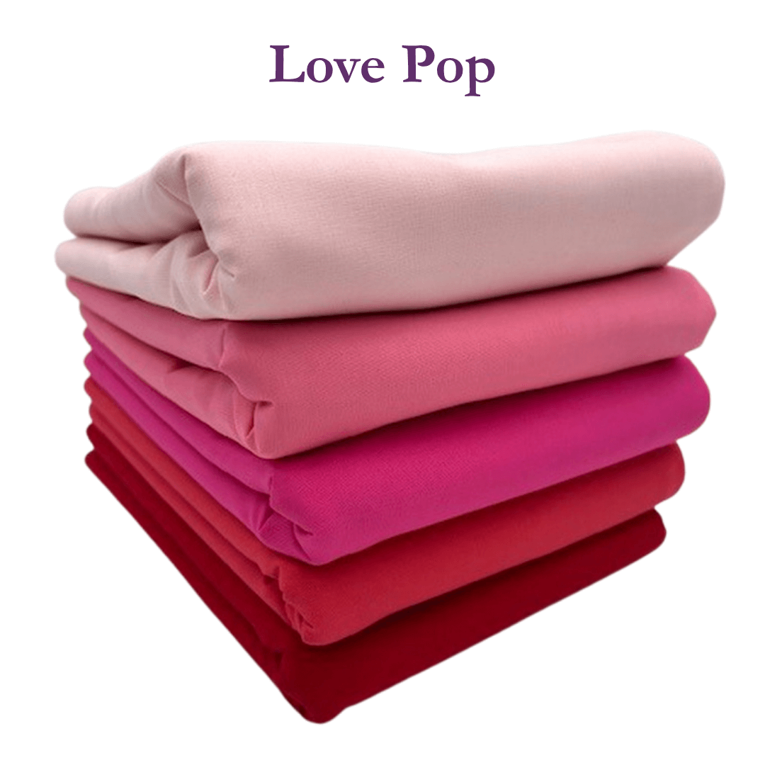 Supreme Solids - One Yard Bundle - 5 pack (Love Pop)