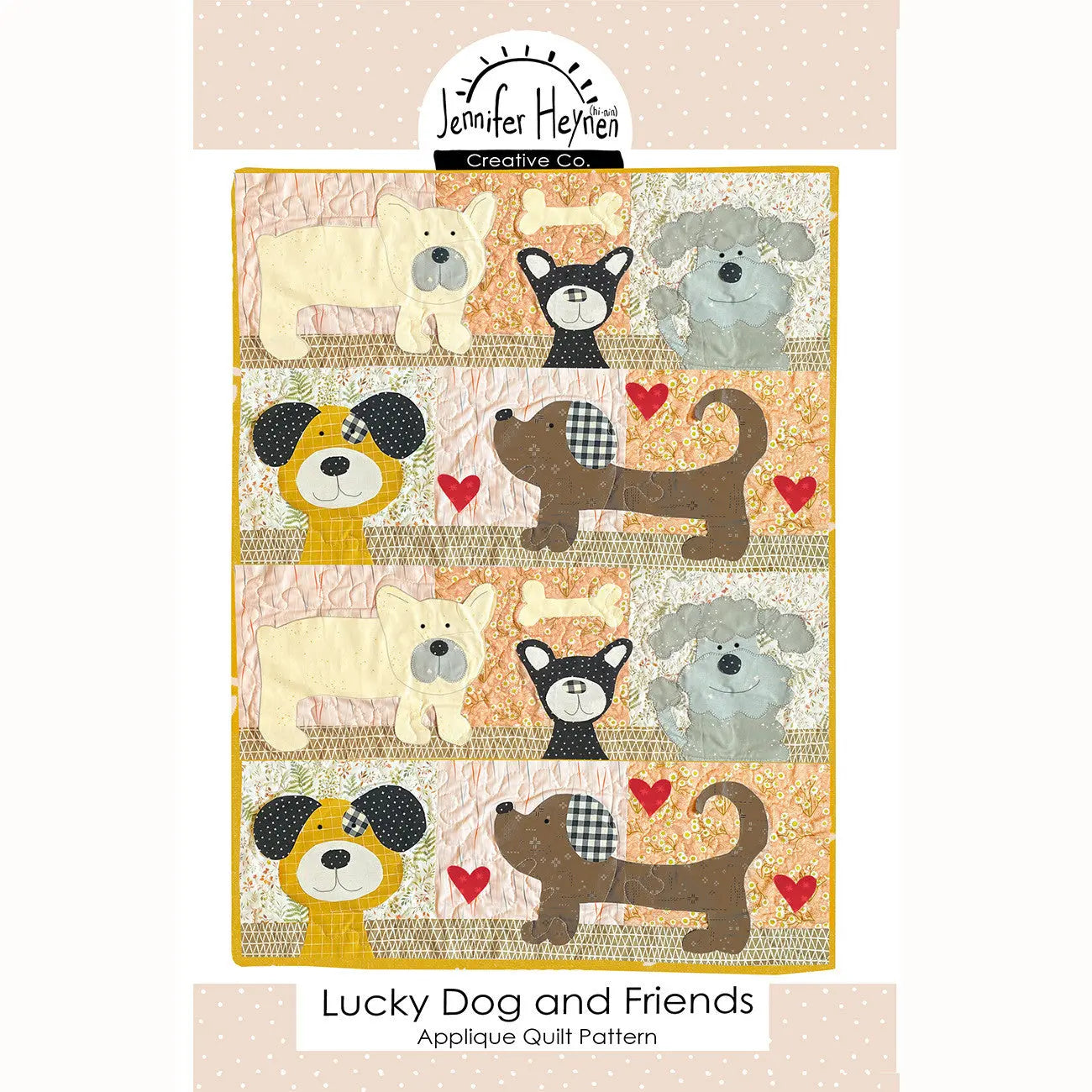 Lucky and Friends Dog Applique Quilt Pattern - Linda's Electric Quilters
