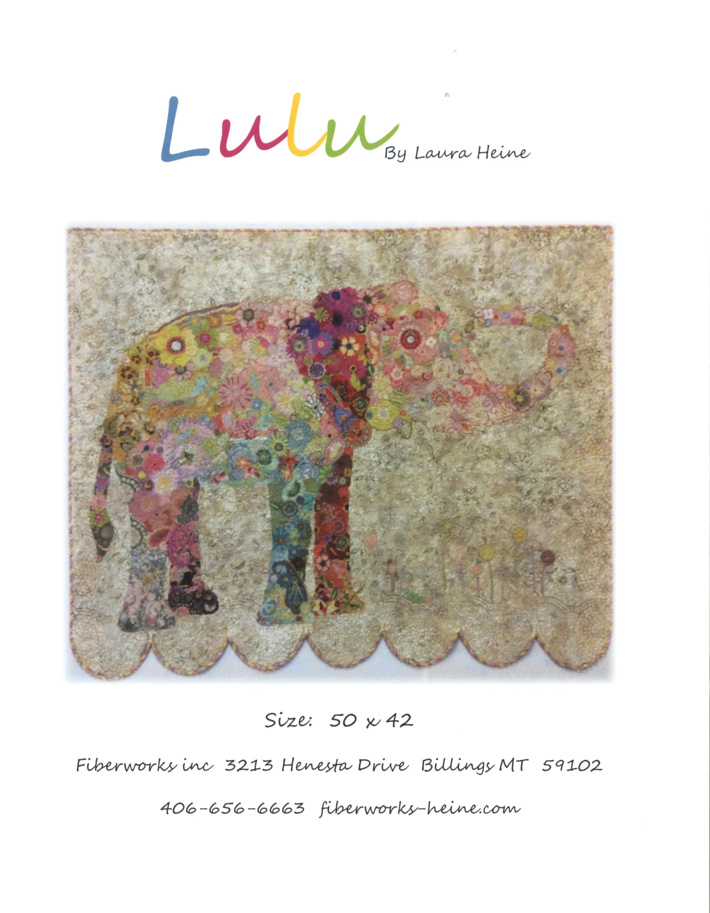 Lulu Elephant Collage - Linda's Electric Quilters