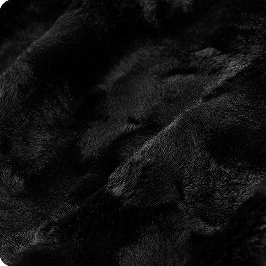 Black Luxe Cuddle Luna 58/60" Fabric Per Yard