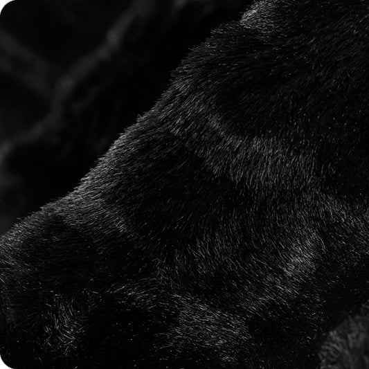 Black Luxe Cuddle Luna 58/60" Fabric Per Yard