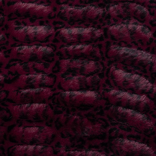 Merlot Luxe Cuddle Milan Cheetah Fabric per yard