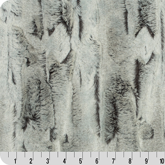 Sterling/Black Luxe Cuddle Silver Fox 58/60" Fabric Per Yard