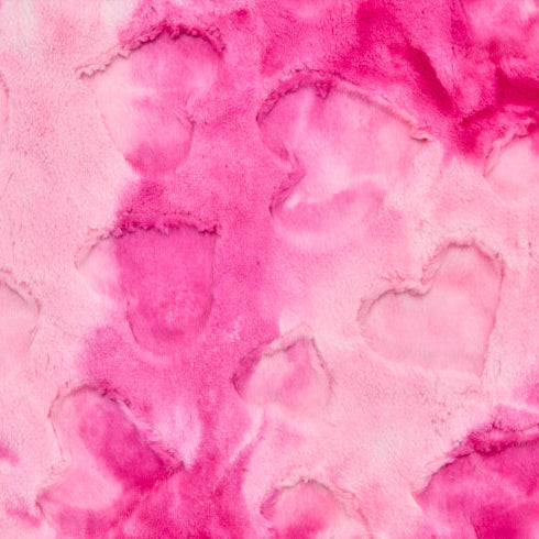 Valentine Luxe Cuddle Sorbet Hearts 58/60" Fabric Per Yard