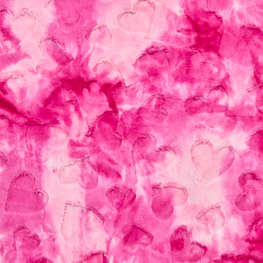 Valentine Luxe Cuddle Sorbet Hearts 58/60" Fabric Per Yard