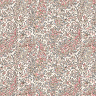 Paisley Multi Meadow Blush 43"/44" Cotton Fabric Per Yard