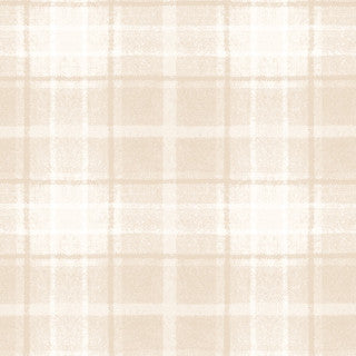 Snowtop Mountain Flannel Big Plaid Cream quilting flannel by Maywood Studio