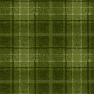 Snowtop Mountain Flannel Big Plaid Green quilting flannel by Maywood Studio