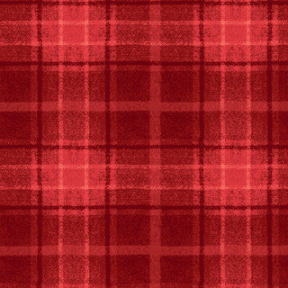 Snowtop Mountain Flannel Big Plaid Red quilting flannel by Maywood Studio