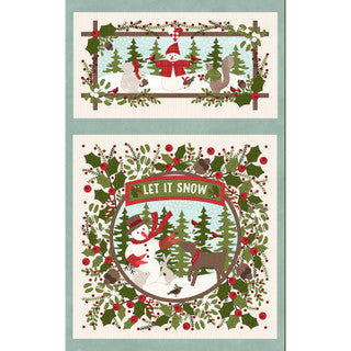 Snowtop Mountain Flannel panel in cream by Maywood Studio