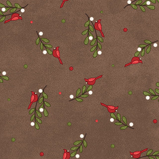 Snowtop Mountain Flannel Bunches Brown quilting flannel by Maywood Studio