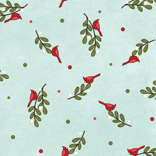 Snowtop Mountain Flannel Bunches Aqua quilting flannel by Maywood Studio