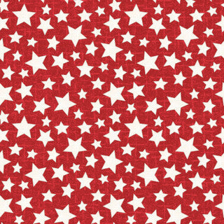 Snowtop Mountain Flannel Stars Red quilting flannel by Maywood Studio