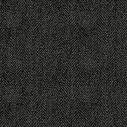 Maywood Studio Woolies Flannel Black — cozy black flannel quilting fabric