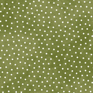 Snowtop Mountain Flannel Dots Green quilting flannel by Maywood Studio