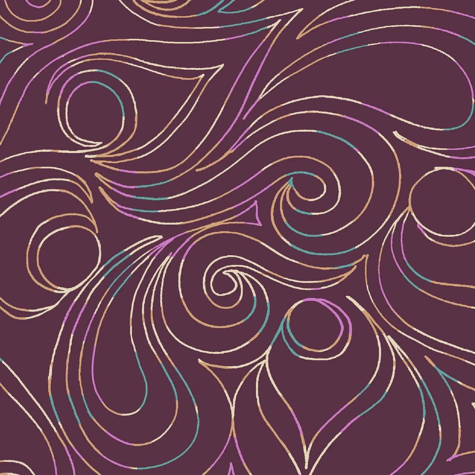 Purple Wisps Infinity Cotton Wideback Fabric per yard