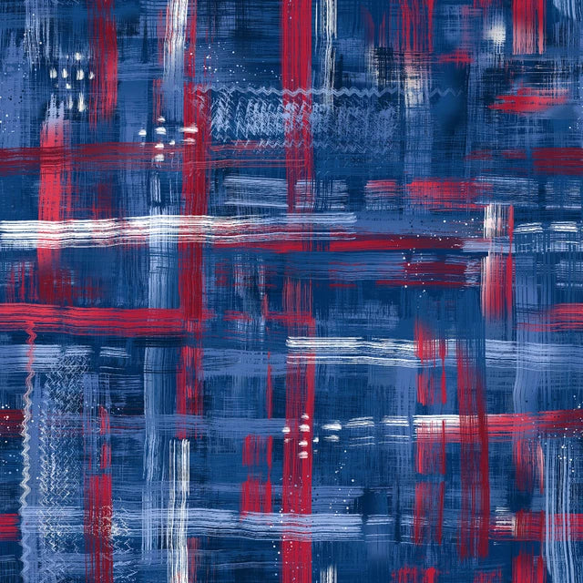 108" Colorfield Patriotic Blue Cotton Fabric Per Yard