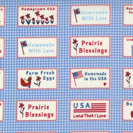 Prairie Days Sky Blue 44"/45" Fabric Per Yard