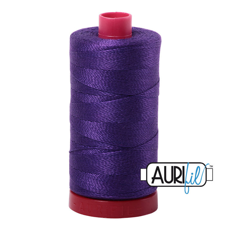 2582 Dark Violet Aurifil Cotton 12 WT Large Spool Aurifil