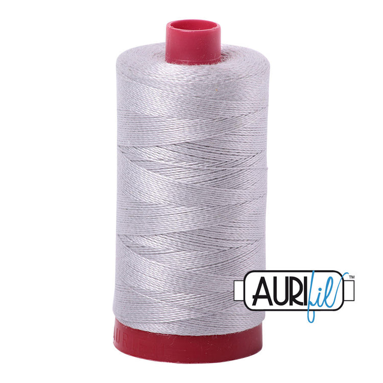 2615 Aluminium Aurifil Cotton 12 WT Large Spool Aurifil