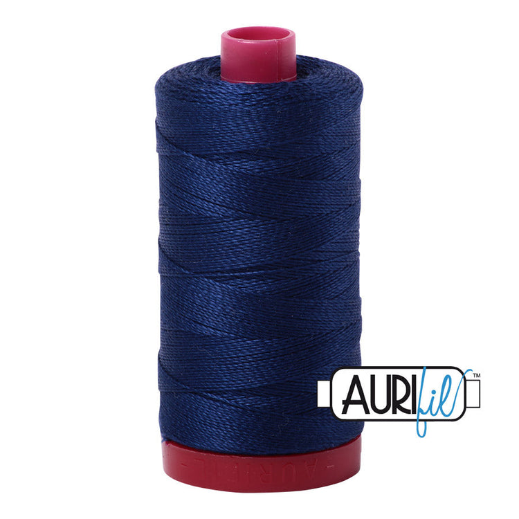 2784 Dark Navy Aurifil Cotton 12 WT Large Spool Aurifil