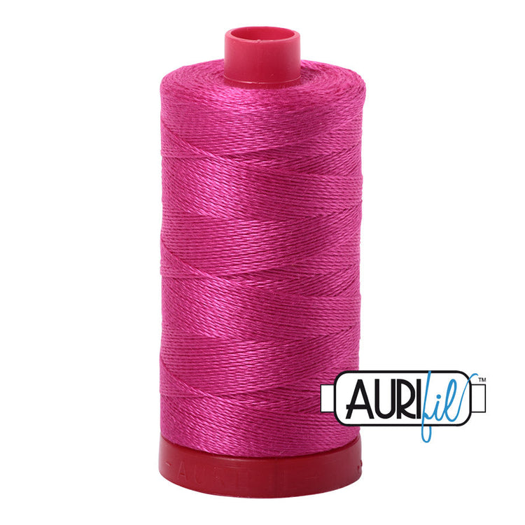 4020 Fuschia Aurifil Cotton 12 WT Large Spool Aurifil