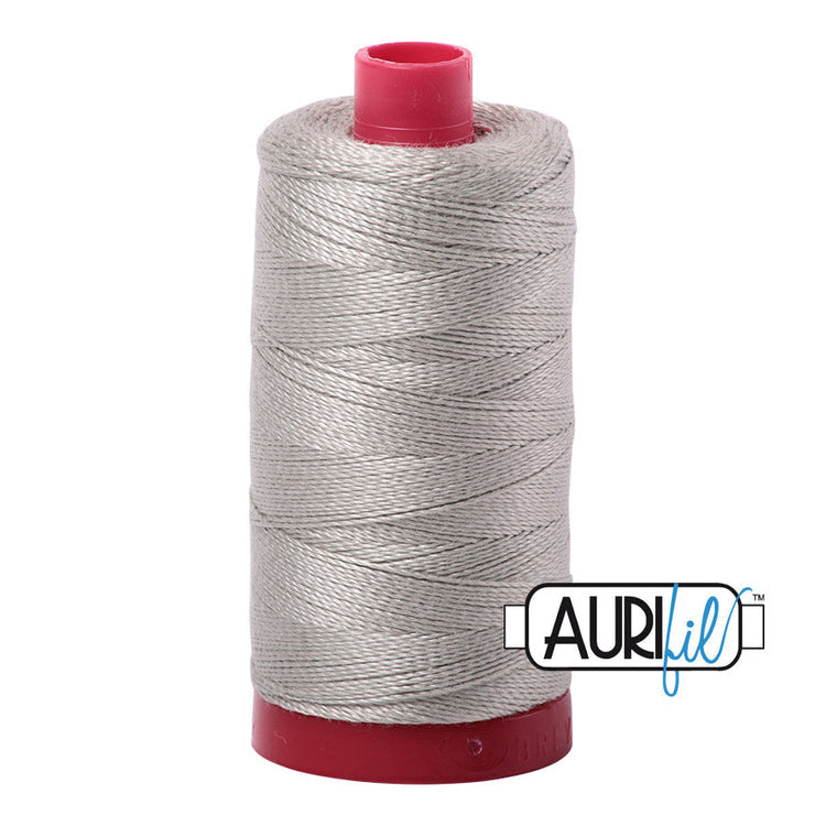 5021 Light Grey Aurifil Cotton 12 WT Large Spool Aurifil