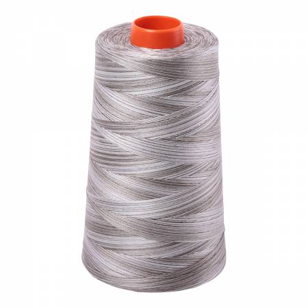 Aurifil 4670 Silver Fox variegated 50wt cotton thread 5900m cone