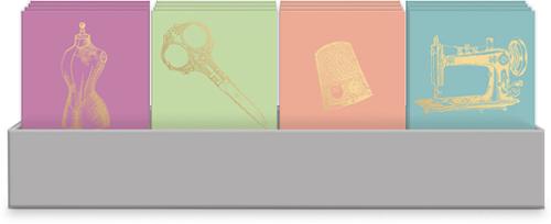 Moda Pocket Notepad foil vintage sewing room accessory