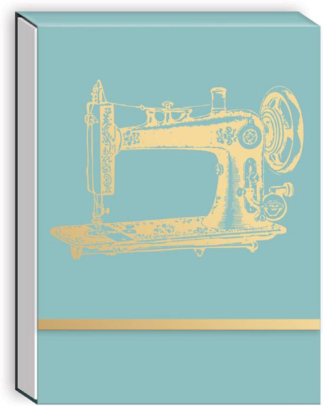 Moda Pocket Notepad foil vintage sewing room accessory detail