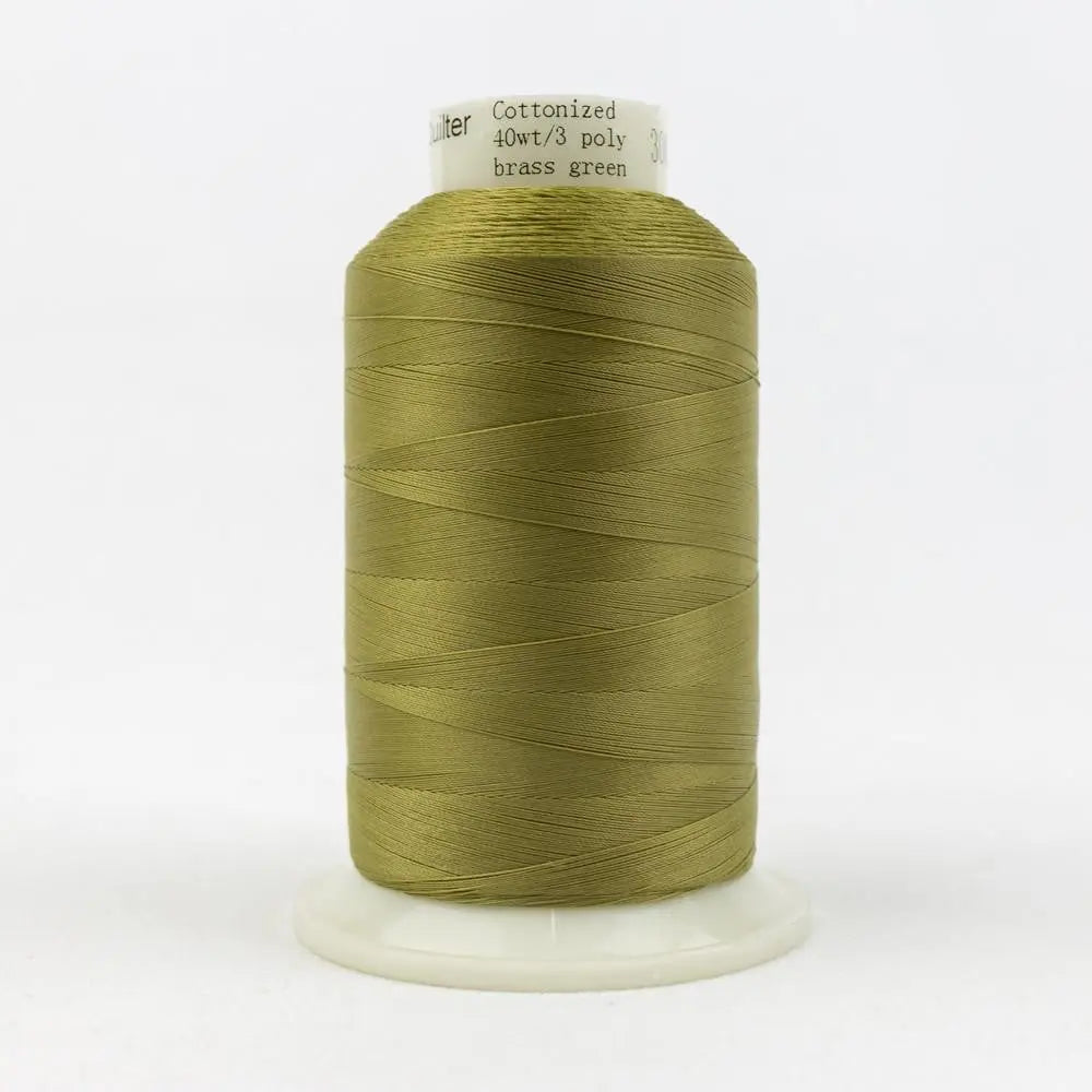 MQ27 - Master Quilter™ 40wt All Purpose Brass Green Polyester Thread WonderFil USA